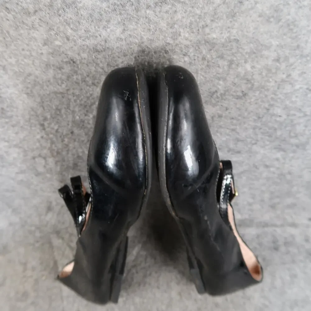 Girls Dress Shoes Mary Jane Ballet Flats Kids 3 Black Patent Buckle Straps